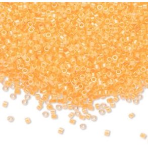 Delica, size #11, glass bead, light orange,  5,2 gr