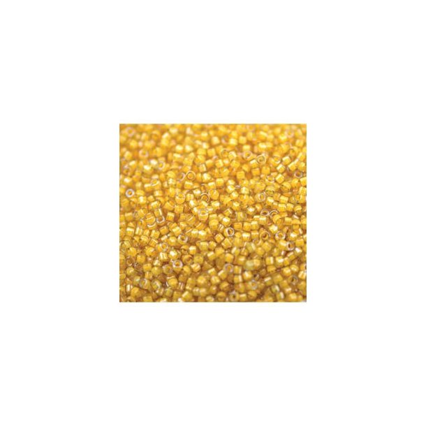 Delica, size #11, Beige, honeycomb, glass bead, semi-transparent,  1,1x1,7mm, 5,2gr