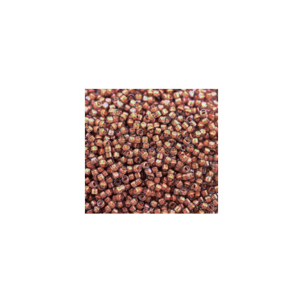 Delica, size #11, Orange-brown, semi-transparent,  opaque, 5,2 g