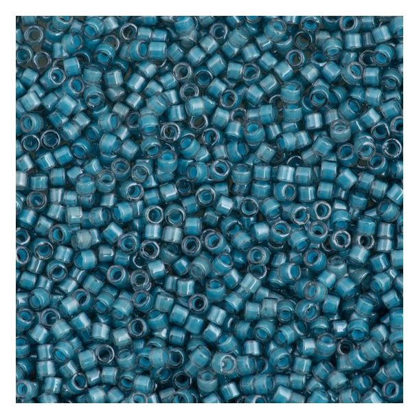 Delica, size #11, Dusk blue glass bead, opaque, 1,1x1,7mm