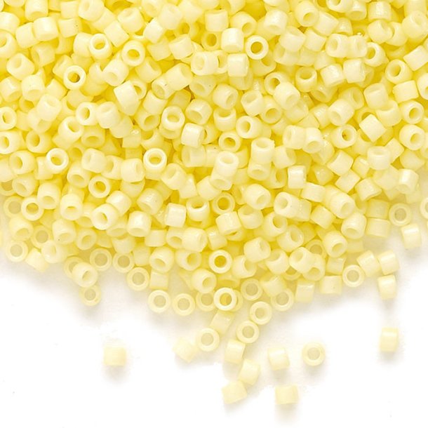 Delica, size #11, light lime yellow, glass bead, 5.2 grams
