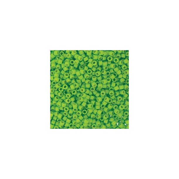 Delica, size #11, opaque, Kiwi green, opaque, 1,1x1,7mm, 5,2 g.