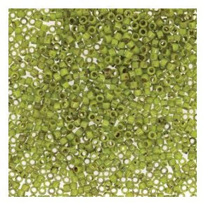 Delica beads, Green-brown, Picasso, size #11, 5,2 g