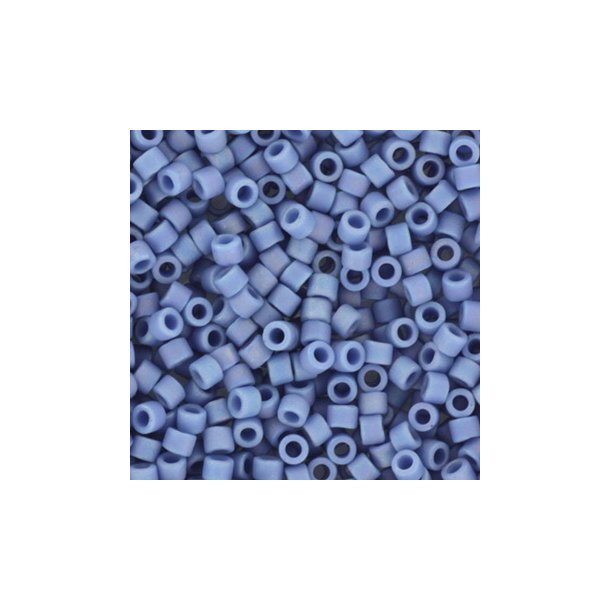 Delica, size #11, rainbow, frosted, soft blue,, glass bead, 5,2 g