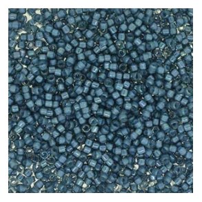 Delica, size #11, Dusty blue, changing, glass bead, opaque, 1,1x1,7mm