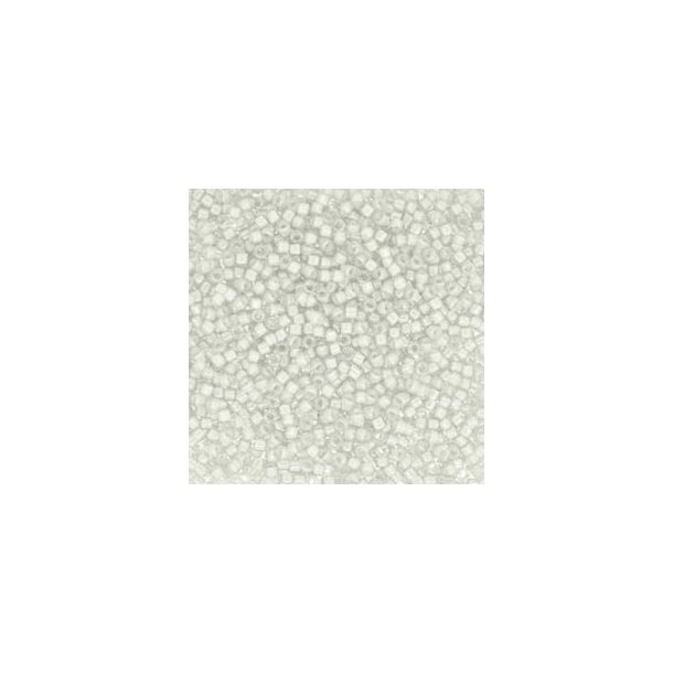 Delica, size #11, light gray, semi-transparent,  1,1x1,7mm, 5,2 grams