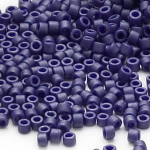 Delica, Größe#11, mitternachtsblau, Glasperlen, mattiert opak, 1,1x1,7 mm, 5,2 gram.