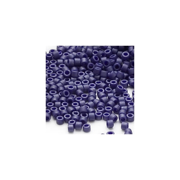 Delica, size #11, midnight blue, frosted opaque, 1.1x1.7mm, 5.2 grams.