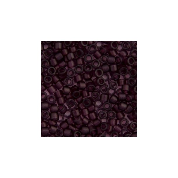 Delica, size #11, matt, amethyst, dark purple, transparent, 1.1x1.7mm