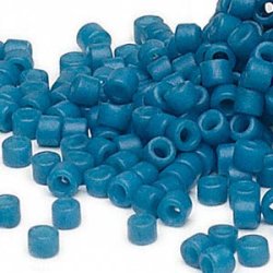 Delica, Gr&ouml;&szlig;e#11, dunkelt&uuml;rkis, Glasperlen, mattiert, opak, 1,1x1,7 mm