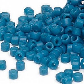 Delica, size #11, dark turquoise, matte, opaque, 5.2g.