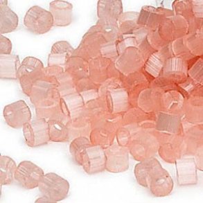 Delica, Größe#11, rosa pfirsich, Glasperlen, Seideneffekt, 1,1x1,7 mm