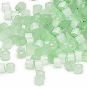 Delica, size #11, sea green glass bead, silk effect, 1.1x1.7mm