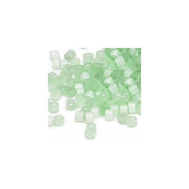 Delica, size #11, sea green glass bead, silk effect, 1.1x1.7mm