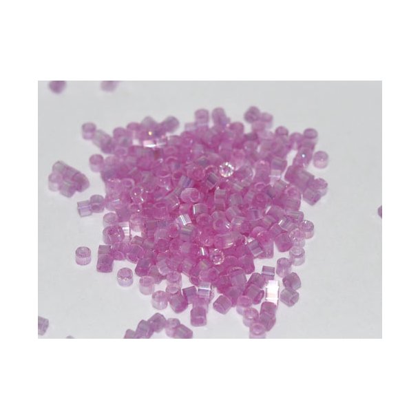 Delica, size #11, orchid pink, silk effect, opaque, 1.1x1.7mm, 5.2 grams.