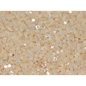Delica, cremefarben, Glasperlen, Seideneffekt, 1,1x1,7 mm