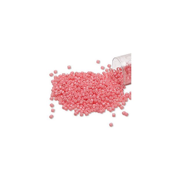 Delica, size #11, rosewater glass bead, opaque 1.1x1.7mm, 5.2 grams. (BAG)