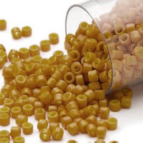 Delica, Größe#11, currygelb, Glasperlen, glänzend, opak, 5,2 g