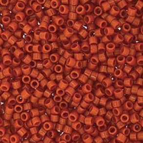 Delica, size #11, opaque, Persimon brown, opaque 1.1x1.7mm, 5.2gr