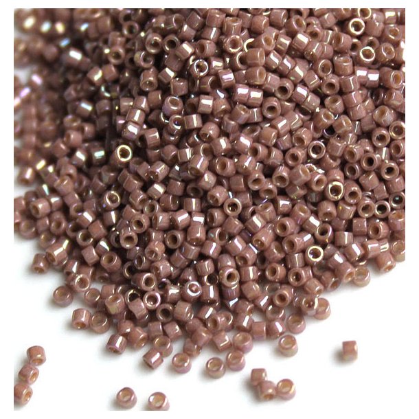 Delica, size #11, brown, iridescent, opaque 1.1x1.7mm, 5.2g, 1000pcs