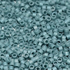 Delica, #11, Nil-blau, Glasperlen, mattiert, leicht glänzend, opak, 1,1x1,7 mm, 5,2 g