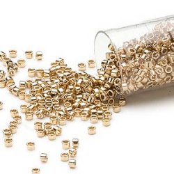 Delica, Gre#11, 24 Karat vergoldete Glasperlen (khl), 1,1x1,7 mm, 3,3 g