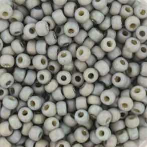 Miyuki seed bead, Gray, matte #8, 3x1,8 mm, approx. 480 pcs. 12 grams