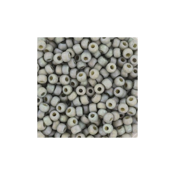Miyuki seed bead, Gray, matte #8, 3x1,8 mm, approx. 480 pcs. 12 grams