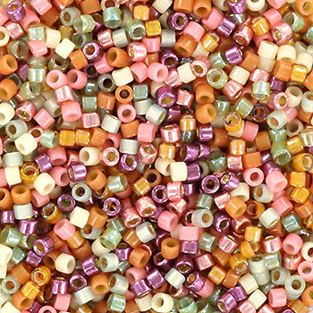 Delica Seed Beads, Mix129, Magic Earth, 8-farve Blanding, Størrelse #11, 5,2 g til Smykkefremstilling