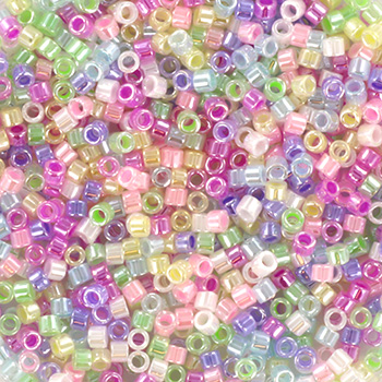 Delica Seed Beads, Mix32, Ceylon Soft 1, 7-farve Blanding, Størrelse #11, 5,2 g til Smykkefremstilling