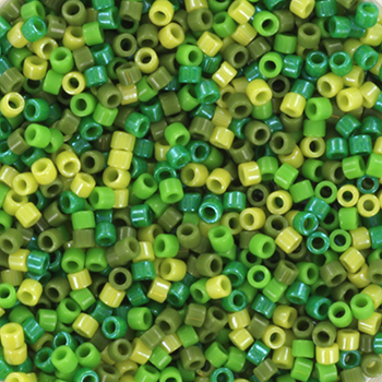 Delica seed beads, Glasperlen, Mix43, Forest Walk, 4-Farben, Größe #11, 5,2g