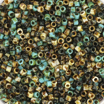 Delica seed beads, Glasperlen, Mix56, Picasso Mix, 4-Farbenmischnung, Größe#11, 5,2g