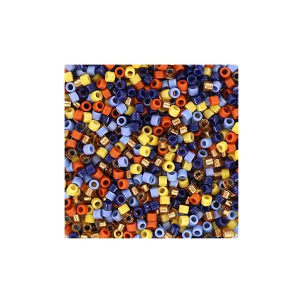 Delica seed beads, Mix116, warm and cosy, 5-color mix, size #11, 5.2 grams