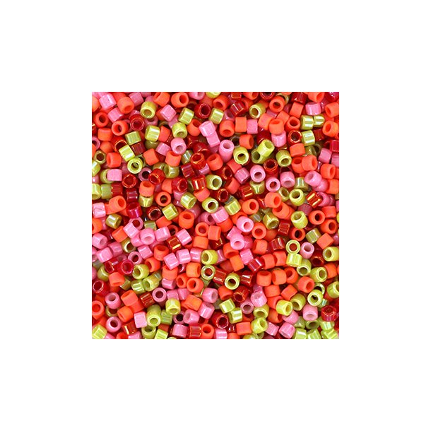 Delica seed beads, Mix120, wild flower, 4-color mix, size #11, 5.2 grams