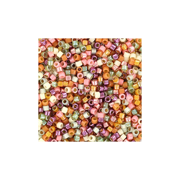Delica seed beads, Mix129, Magic earth, 8-color mix, size#11, 5.2 grams