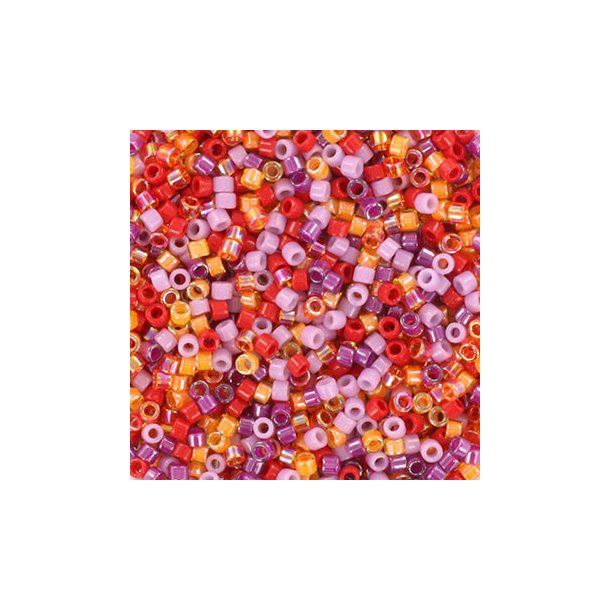 Delica seed beads, Mix138, Sunset bloom, 5-color mix, size#11, 5.2 grams