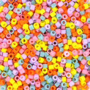 Delica seed beads, Glasperlen, Mix141, Funky flowers, 5-Farben, Gre #11, 5,2g