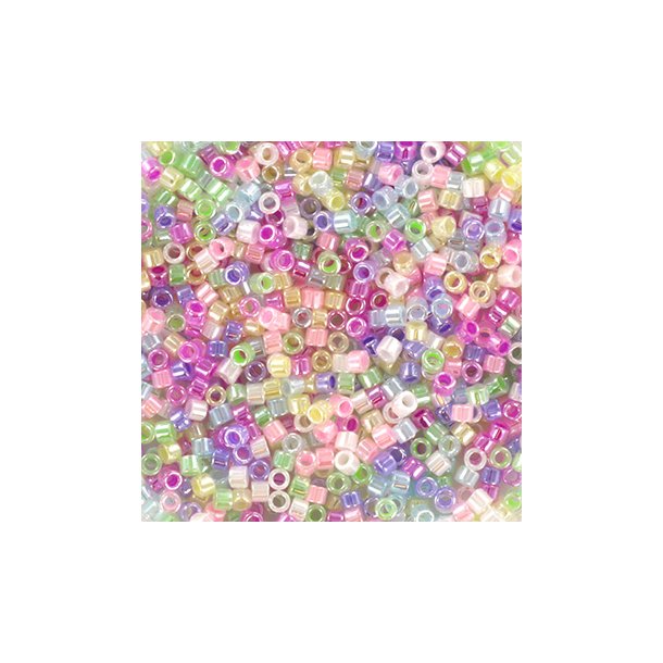 Delica seed beads, Mix32, Ceylon soft 1, 7-color mix, size #11, 5.2 grams