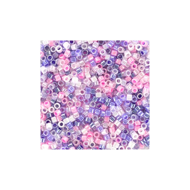 Delica seed beads, Mix33, Ceylon soft 2, 6-color mix, size #11, 5.2 grams