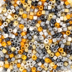 Delica seed beads, Glasperlen, Mix37, Retro1, 6-Farben, Gr&ouml;&szlig;e #11, 5,2g