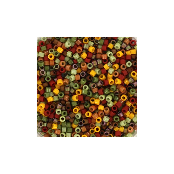 Delica seed beads, Mix38, Indian Summer, 7-color mix, size#11, 5.2 grams