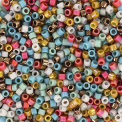 Delica seed beads, Glasperlen, Mix50, Frosted Fall Leaves, 6-Farben, Gr&ouml;&szlig;e #11, 5,2g