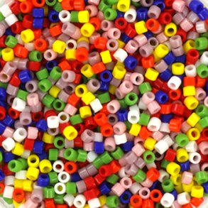 Delica seed beads, Glasperlen, Mix55, Color Party, 8-Farben, Größe#11, 5,2g