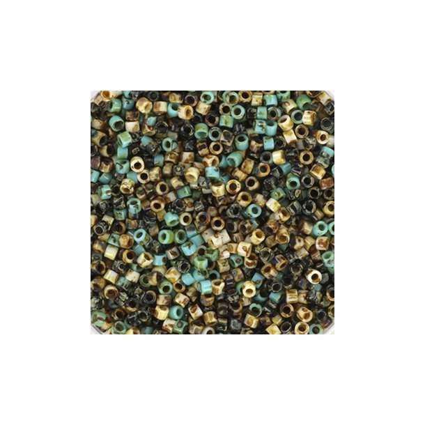 Delica seed beads, Mix56, Picasso mix, 4-color mix, size#11, 5.2 grams