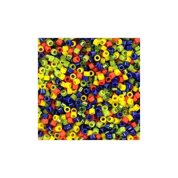 Delica seed beads, Mix69, Brazil, 5-color mix, size#11, 5.2 grams