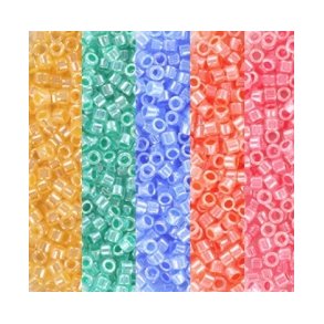 Delica seed beads, Set no. 24, Strong Ceylon, 5-color mix, size #11, 5.2 grams