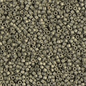 Delica, größe #11, mattiert, Aloe-grau, verzinkt, 5,2 g.