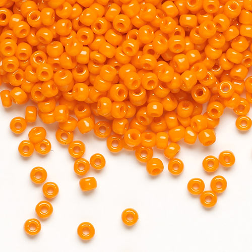 Matsuno Seed beads (8/0), opak, orange , 700 Stk.