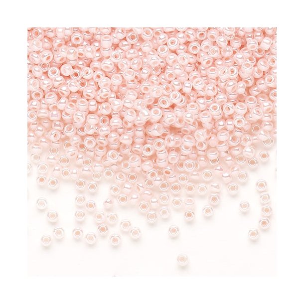 Matsuno seed bead #11, pastel pink, opaque, 2x1.6mm, 40gr, ca. 4100pcs, 