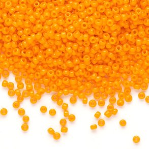 Matsuno Rocailles, #11, rot, orange, 2x1,6 mm, 40gr, ca. 4100 stck
